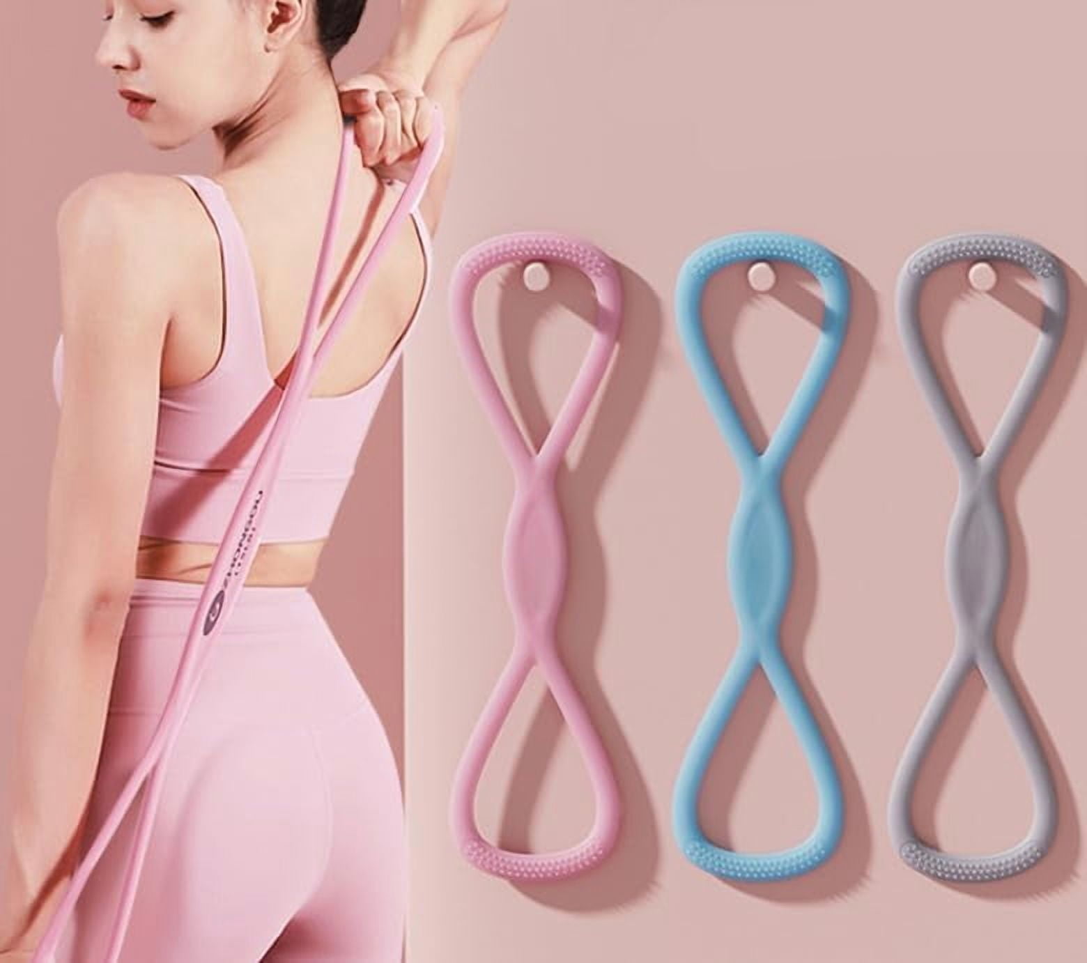 Shiftalter Resistance Bands, Figure 8 Exercise Bands for Women Men, Fitness Band for Workout Home Gym Stretching Pilates