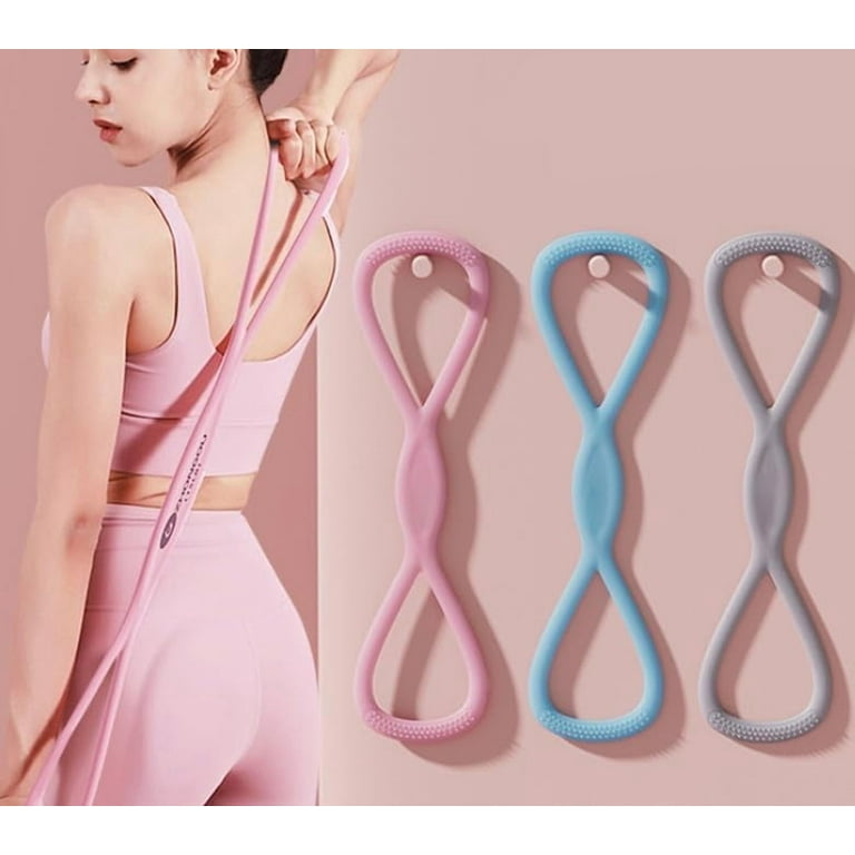 Terafit ピンク フィットネスアクセサリー Shiftalter Resistance Bands, Figure 8 Exercise Bands for Women Men