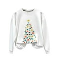 thumbnail image 4 of Christmas Sweatshirts for Women Long Sleeve Round Neck Xmas Graphic Trendy 2026 Casual Loose Pullover Tops (XL, Red), 4 of 6