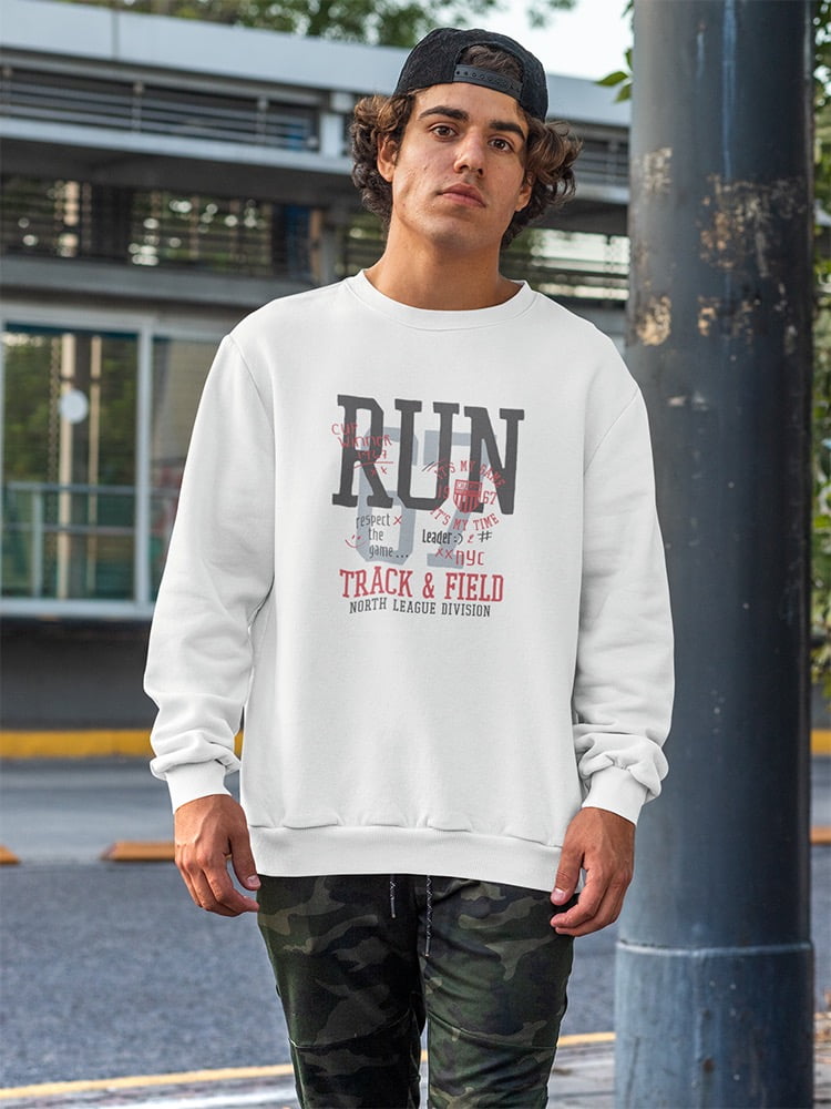 Track And Field Run Sweatshirt Men -Image by Shutterstock, Male Large