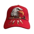 thumbnail image 2 of Gravity Threads Sombrero de béisbol ajustable en orgullo nativo - Tomahawk Eagle - Rojo Gravity Threads Gorra de béisbol, 2 of 2