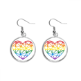 thumbnail image 1 of Rainbow Modelling Heart LGBT Ear Dangle Silver Drop Earring Jewelry Woman, 1 of 3