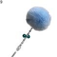 thumbnail image 2 of Flmtop Pet Cat Kitten Funny Pompon Ball Small Bell Stick Rod Playing Interactive Toy Sky Blue, 2 of 9