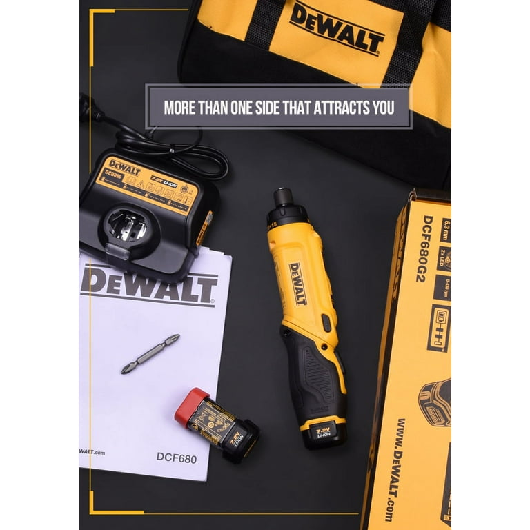 DEWALT DCF680 Mini Electric Screwdriver Set Smart Cordless Electric Screwdrivers USB Rechargeable Dewalt Hand Power Tools Walmart