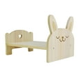 thumbnail image 1 of Muebles para casa de muñecas 1/6 Adorno de madera Cama para muñecas Juguetes de imitación Dormitorio de muñeca Conejo, 1 of 9