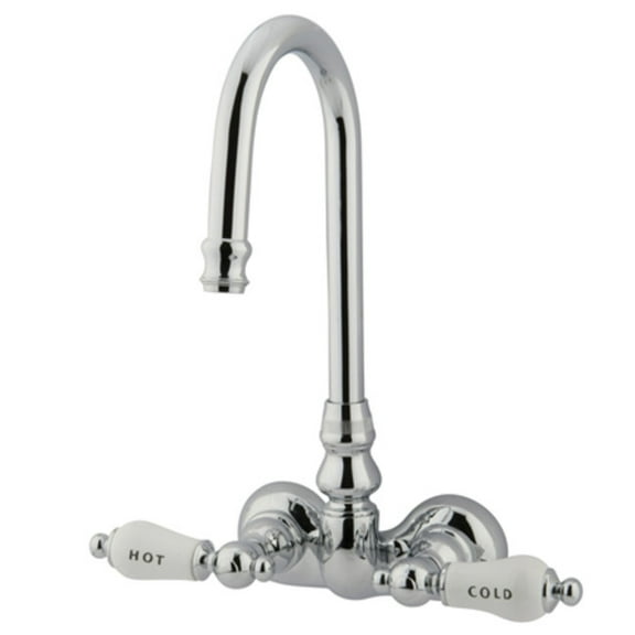 Elements Of Design Dt0721cl Double Handle Wall Mounted Clawfoot Tub Filler - Chrome