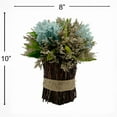 thumbnail image 2 of Bergamo Art Preserved 10 Inch Decorative Hydrangea Standing Topiary Plant Green, 2 of 4