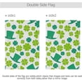 thumbnail image 3 of SKYSONIC Patrick's Day Pattern with Green Clover Leaves Double-Sided Printed Garden House Sports Flag-12x18(in)-Polyester Decorative Flags for Courtyard Garden Flowerpot, 3 of 6