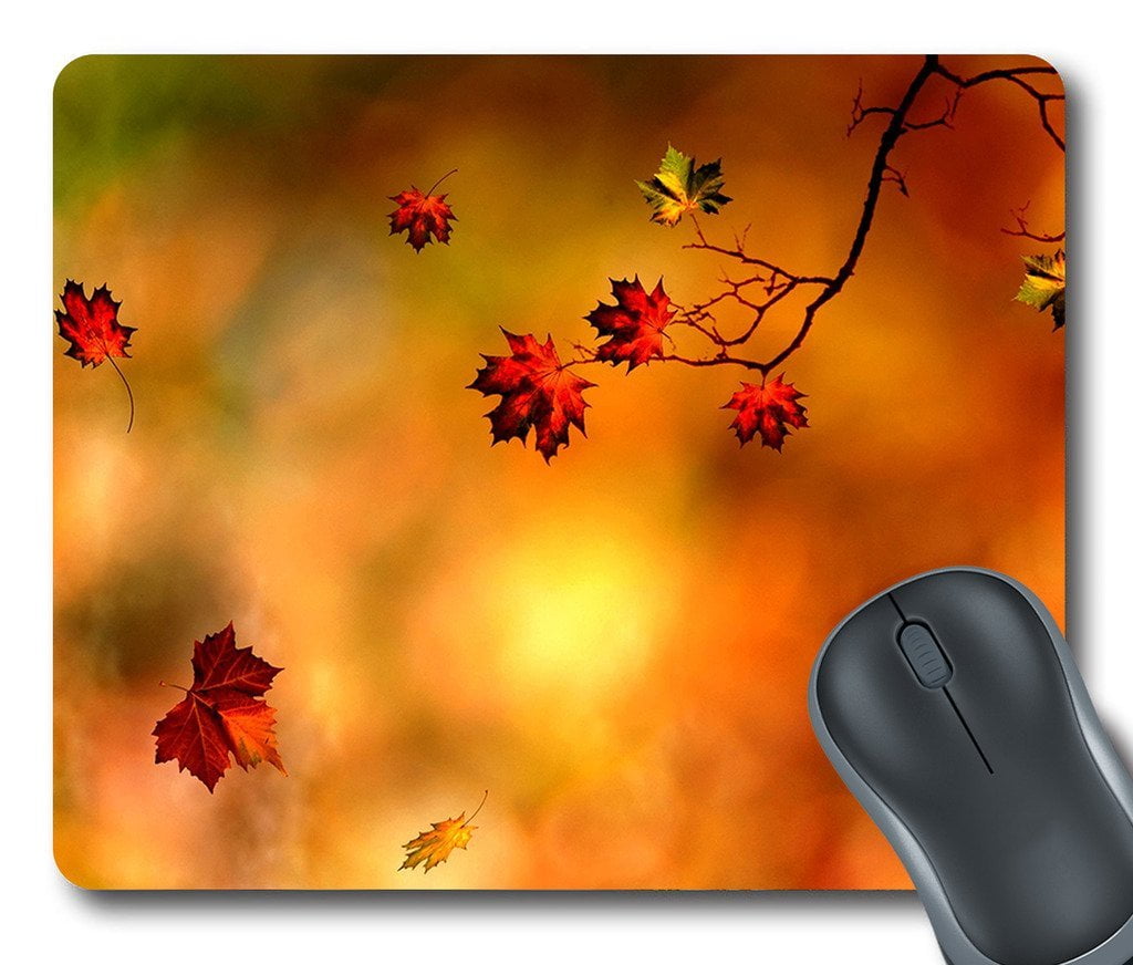 GCKG Autumn Maple Leaf Mouse Pad Rectangle Gaming Mousepad 9.84x7.87