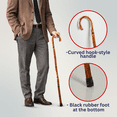 thumbnail image 2 of Dress Up America Wooden Cane Costume Accessory – Classic Lightweight Prop Cane for Adults – 35.5 Inch Adult – Victorian Gentleman, Magician, Halloween Costume Cane, 2 of 6