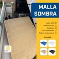 thumbnail image 2 of Malla Sombra 2x2.5 Metros - Rectangular Beige - Lonas para Exteriores - Lona para Sombra - Argolla y Bastilla Ultra-Resistente - Protección UV - Fácil Instalación - Malla 2x2.5 Beige, 2 of 5