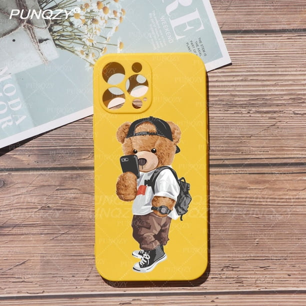 Divertida funda de teléfono de oso deportivo a la moda para iPhone 14 PRO 12 Pro Max 11 Pro XR XS MAX X 6s 8 7 Plus, funda de TPU para iphone 13 pro max Tan Jianjun unisex