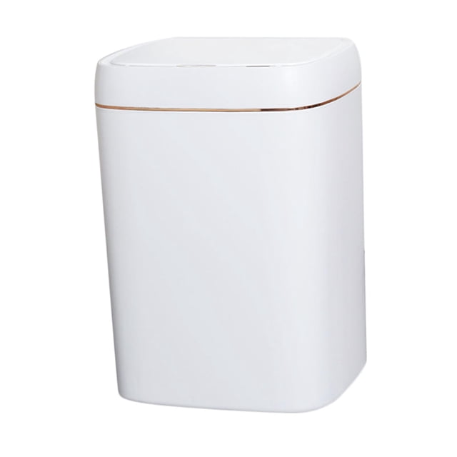 jifeng Intelligent Induction Garbage Bucket Dustbin Garbage Can for Office Home waterproof white 13L