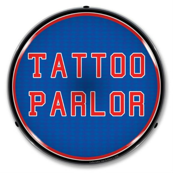 Collectable Sign and Clock Tattoo Parlor LED Lighted Premium Sign
