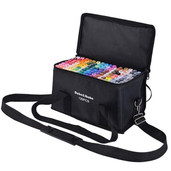 Marcadores Dabo&Shobo de 120 colores con doble punta para arte con alcohol