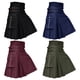 thumbnail image 5 of Hombres Cortos Pantalones Cortos Estilo Sólido Snap Sujetador Falda Plisada con Bolsillos de Uso Diario Casual para Al Aire Libre, 5 of 7