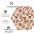 thumbnail image 4 of Disketp Rustic Christmas Ornaments Funny Coasters,6 Pcs Leather Coasters with Holder, Perfect Housewarming Hostess Gifts,Protect Furniture from Water Marks Scratch and Damage,Hexagon, 4 of 7