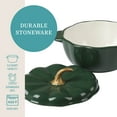 thumbnail image 3 of The Pioneer Woman Stoneware 2 Cup Pumpkin Cocotte with Lid, Green, 3 of 7