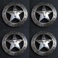 thumbnail image 4 of Set Of 2 Western Screw Back Concho 1.5 Inch Silver Longhorn Star Saddle, 4 of 4
