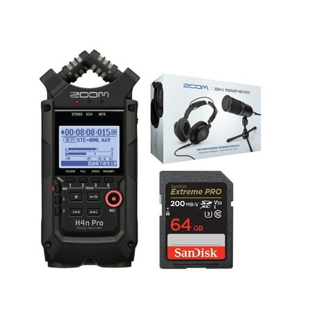 UPC: 0040962900536 | Zoom H4n Pro Handy Recorder Bundle with ZDM-1 Microphone Accessory Bundle