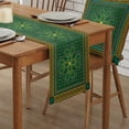 thumbnail image 2 of St. Patrick's Day Cotton Linen Dining Table Runner Traditional Shamrock Irish Decor Retro Geometric Non-Slip Heat Resistant Table Runners for Family Dinner Kitchen Table,18x72 Inch, 2 of 7