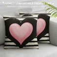 thumbnail image 3 of Nawypu  Valentine's Day I Love You Throw Pillow Covers,Pink Valentine Heart Stripes Love You Wedding Cushion Case Decoration for Sofa Couch, 3 of 5