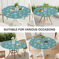 thumbnail image 7 of Blue Christmas Snowflake and Star Pattern Round Fitted Tablecloth with Elastic Edge,Dining Table Cover Waterproof,Outdoor Round Tablecloth for Camping,Dining,Indoor and Outdoor, 7 of 7