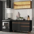 thumbnail image 2 of Madesa Gabinete de Cocina Integral Compacto 120 cm Reims Negro/Rústico 01, 2 of 10