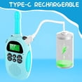 thumbnail image 3 of Walkie Talkie para niños Brillar recargable 16 canales con linterna azul, 3 of 5