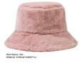 thumbnail image 7 of Tnobhg Flat Top Short Brim Fisherman Hat Thick Warm Foldable Breathable Artificial Rabbit Fur Bucket Hat Fashion Accessories, 7 of 7