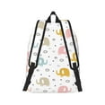 thumbnail image 2 of Bixox Little Elephant Printing Canvas Backpack Lightweight Casual Travel Backpack School Backpack Fits 15.6 Inch Notebook, 2 of 5