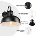 thumbnail image 3 of Lámpara solar para granero Diyel RZSR007, LED negra, 3000 K, para exteriores, 3 of 9