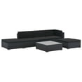 thumbnail image 2 of vidaXL Ensemble de Salon de Jardin 6 Pcs avec Coussins en Rotin Poly Noir, 2 of 5
