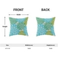 thumbnail image 5 of Light Blue Green Pillow Covers 18x18 Inch Set of 2, Summer Dahlia Floral Outdoor Decorative Throw Pillows Farmhouse Linen Modern Geometry Flower Cushion Case for Sofa Couch Bed Decor, 5 of 6