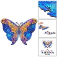 thumbnail image 3 of Rompecabezas para ,Rompecabezas de animales de madera para adultos Rompecabezas de bricolaje mariposa 1 CUTICAT Rompecabezas para niños, 3 of 8