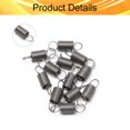 thumbnail image 3 of HUGFEGWE Extended Compressed Spring Wire Diameter 0.01", OD 0.12", Free Length 0.39", Stainless Steel Dual Hook Tension Spring for Production Assembly Furniture Mechanism Maintenance 0.3x3x10mm 10PCS, 3 of 7