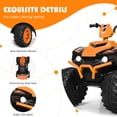 thumbnail image 4 of Topbuy 12V Electric Kids Quad ATV Ride on Car with LED Lights& Orange, 4 of 7