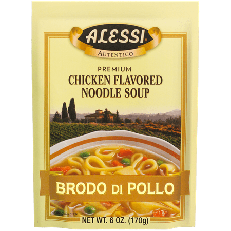 Alessi Mix Soup Shelf-Stable Sicilian Chicken 6 Pack of 6 oz Aluminum Bag