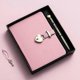 thumbnail image 4 of Heart Shaped Lock Diary with Key&Heart Diamond Pen,PU Leather Cover,A5,Journal Secret Notebook Gift, 4 of 5