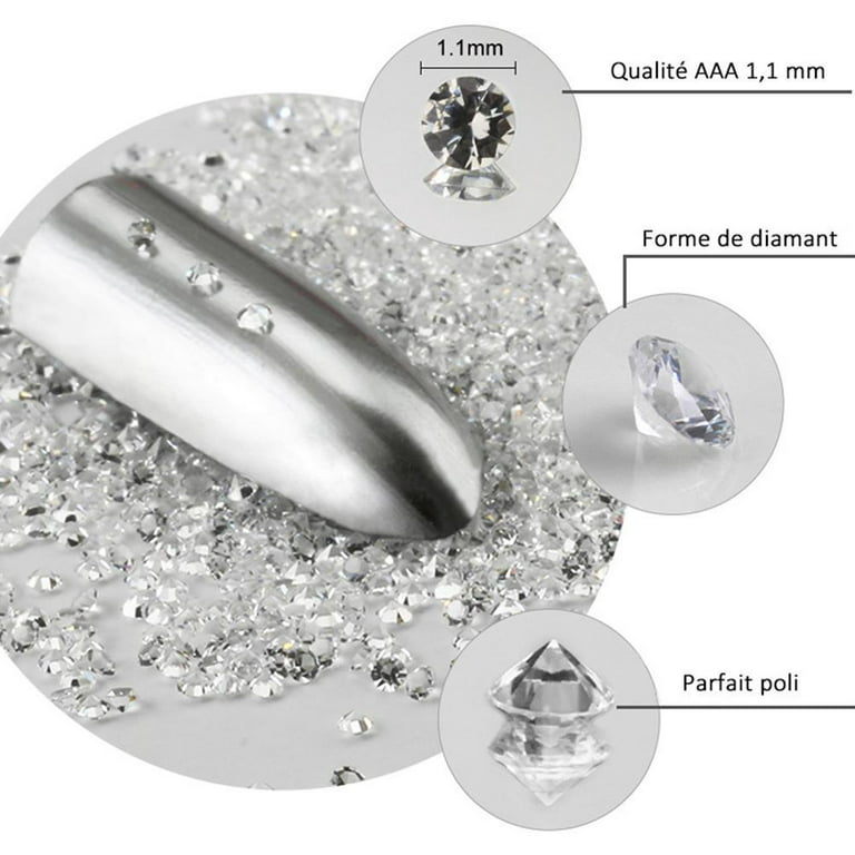 1.2mm Crystal Pixie 3D Nail art Micro Zircon Mini Rhinestones charm DIY HOT  A6Y5 