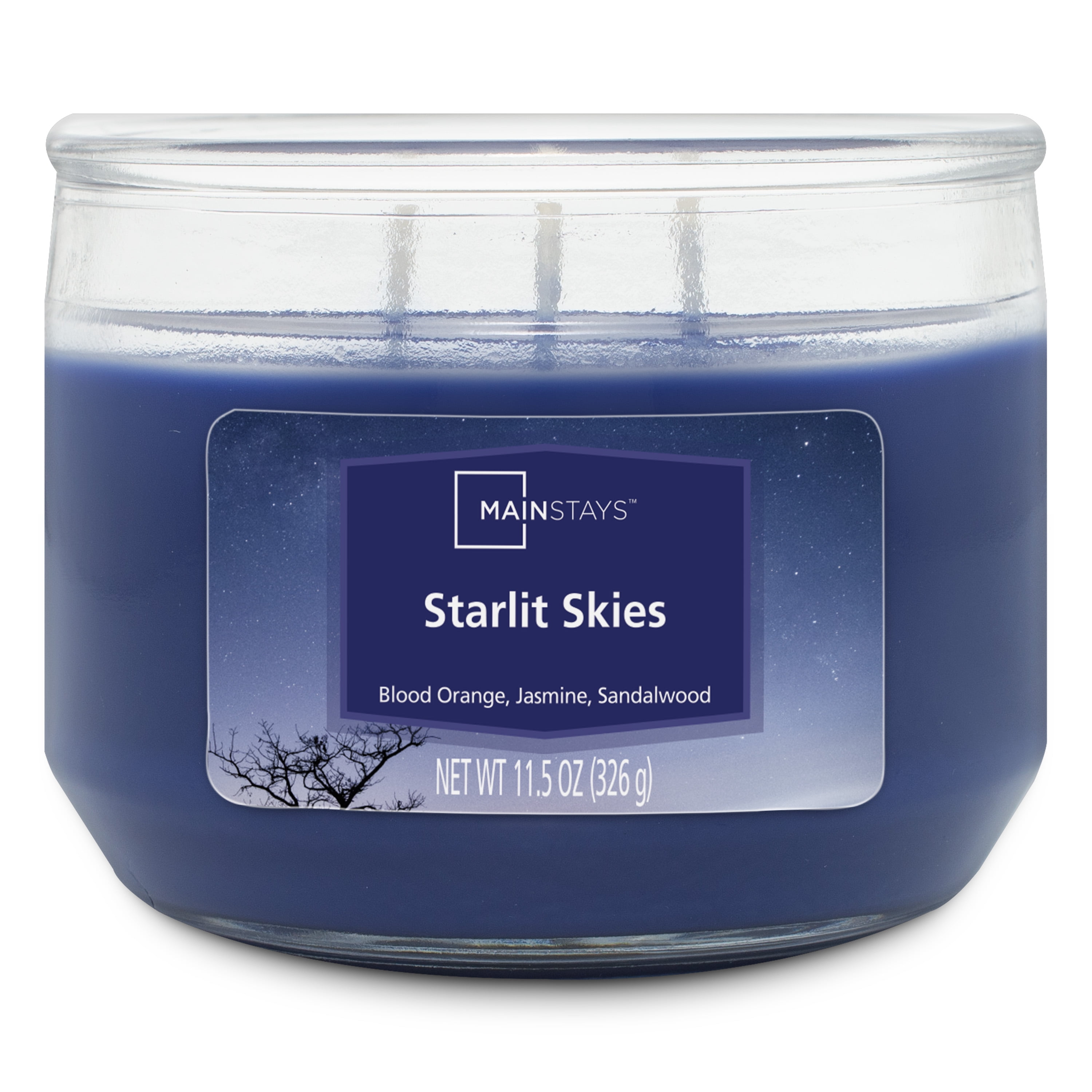 (3 pack) Mainstays Starlit Skies 3-Wick Scented Jar Candle, 11.5 oz