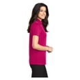 thumbnail image 3 of Port Authority Women's Silk Touch Performance Polo Moisture Wicking Shirt Pink Raspberry Small, 3 of 3