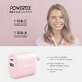 thumbnail image 5 of Liquipel Powertek Pastel Dual USB-A / USB-C Wall Charger - Light Pink, 5 of 7
