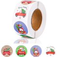thumbnail image 1 of YISITIAN 500PCS 1 - Inch Round Christmas Stickers Roll - Self - Adhesive Labels for Envelopes Crafts Scrapbooking & Card Decor AZ1014-0023, 1 of 7