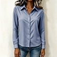 thumbnail image 6 of THNCYX Striped Button Up Long Sleeve Shirts For Women Collar Pocket Casual Work Office Blouses Soft Comfort Womens Tops Professional Look, 6 of 9