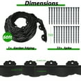 thumbnail image 2 of Kidsjoy Cloud-Shaped No-Dig Landscape Edging Kit – 60 ft Decorative Garden Border with 72 Spikes, Easy Install Flexible Lawn Edging for Flower Beds, Pathways, Tree Rings – Black, 2 of 8
