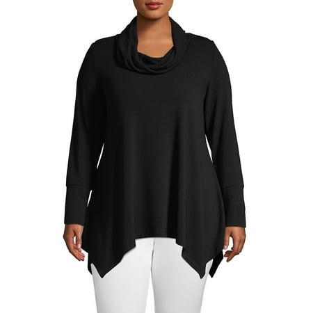 Plus Cowlneck Pullover Top