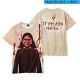 thumbnail image 2 of Horror Movie Orphan First Kill 3d Print Unisex Harajuku O-neck Tshirt Casual Short Sleeve T-shirt Top Summer Man clothing, 2 of 5
