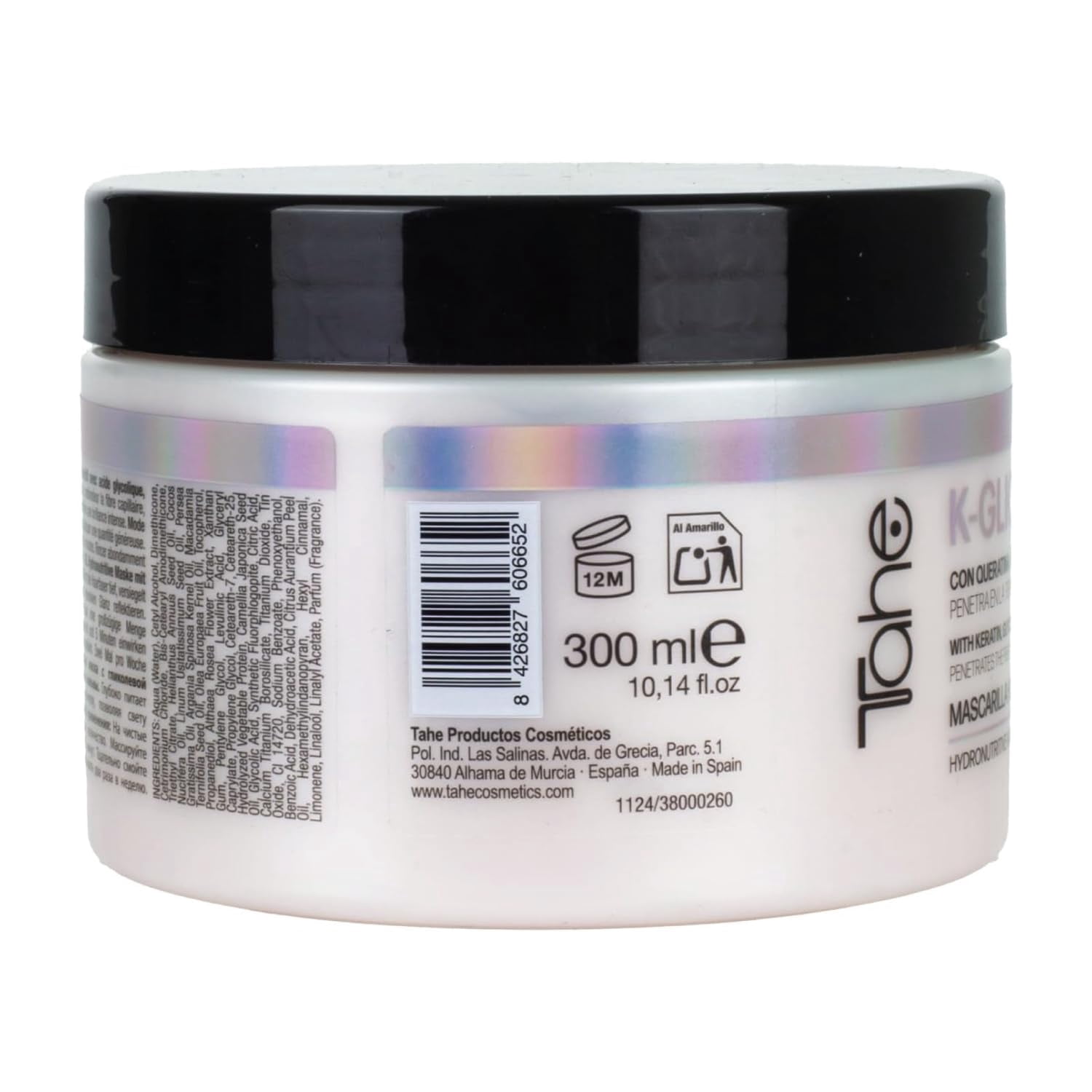 Tahe K-Glicolic Hydronourishing Hair Mask with Glycolic Acid and Keratin, 300 ml