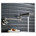 thumbnail image 1 of Brushed Golden Kitchen Faucet Single Cold Water Single Lever Foldable Rotatable Spout Wall Mount Sink Tap 9 Types ,bar Laundry RV Farmhouse, 1 of 7